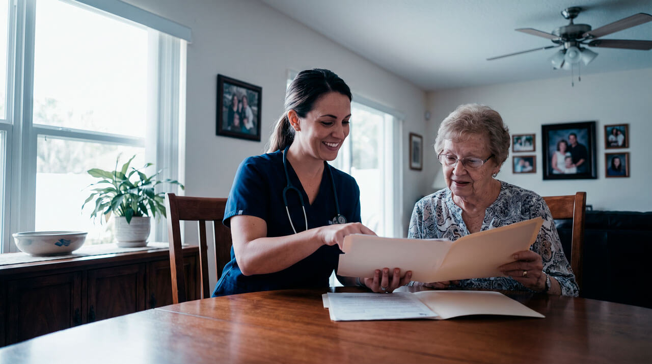 TruHealth Pros Nurse Practitioner in an active caregiving moment